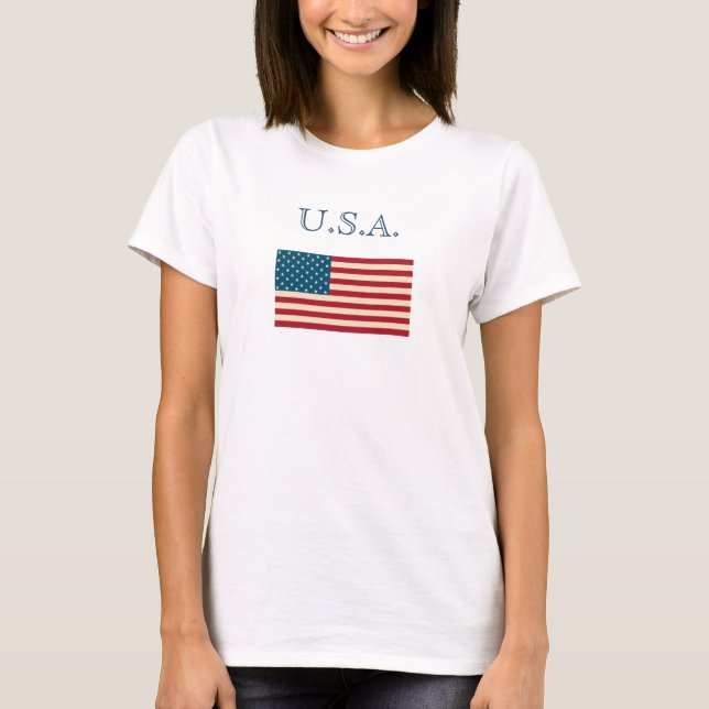 Camiseta da Bandeira Americana dos EUA (Frente)