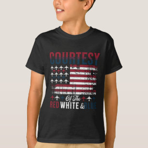 Camiseta Da Bandeira Americana Vermelha Branca E Azul 4 De