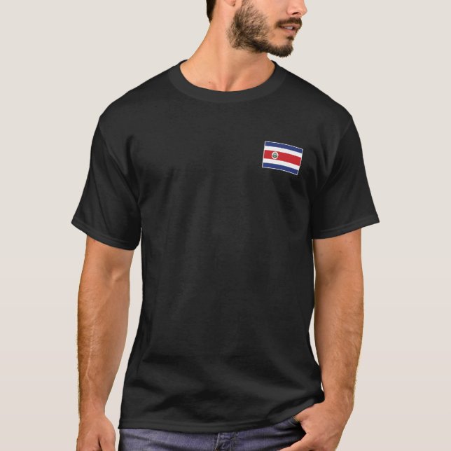Camiseta da Bandeira da Costa Rica (Frente)