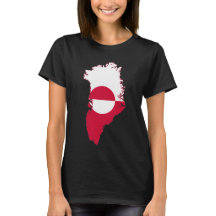 Camiseta da bandeira da Groenlândia no país