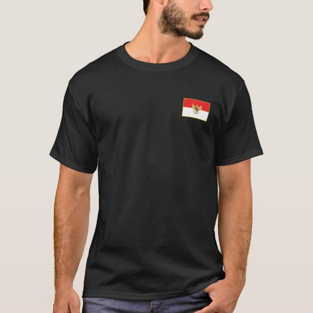 Camiseta da Bandeira da Indonésia (Frente)