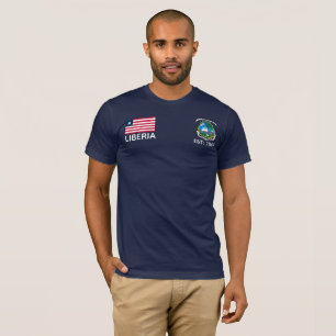 camiseta da bandeira da Libéria