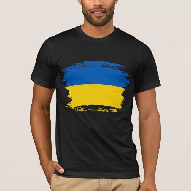 Camiseta da bandeira da Ucrânia (Frente)