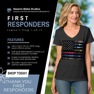 Camiseta da Bandeira de Apoio aos Primeiros Socorr