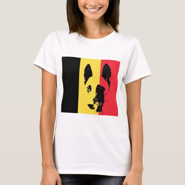Camiseta da bandeira de Malinois do belga (Frente)