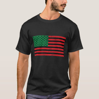 Camiseta da bandeira do afro-americano