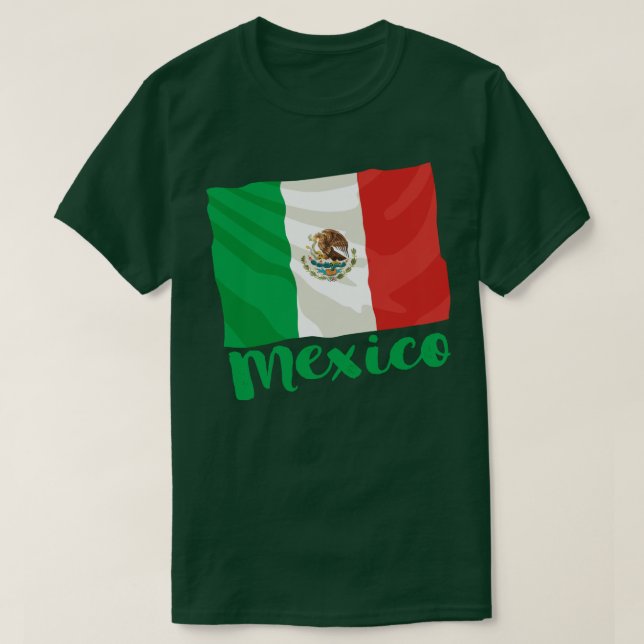 Camiseta da Bandeira do México (Frente do Design)
