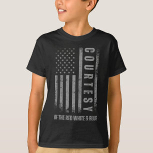 Camiseta Da Bandeira Dos EUA Vermelha Branca E Azul 4 De Ju