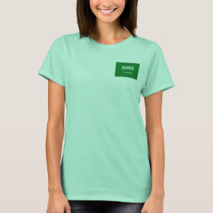 Camiseta da Bandeira e Mapa da Arábia Saudita