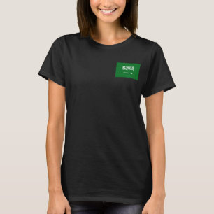 Camiseta da bandeira e mapa da Arábia Saudita dk