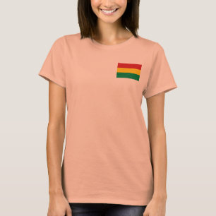 Camiseta da Bandeira e Mapa da Bolívia