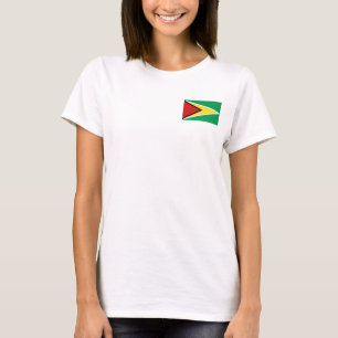 Camiseta da Bandeira e Mapa da Guiana