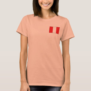 Camiseta da Bandeira e Mapa do Peru