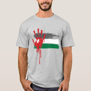 Camiseta da Bandeira Ensanguentada Palestina – Hor