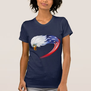 Camiseta da bandeira feminina