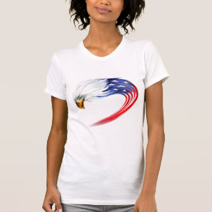 Camiseta da bandeira feminina
