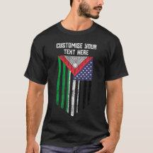 Camiseta da bandeira palestino-americana - Salve a