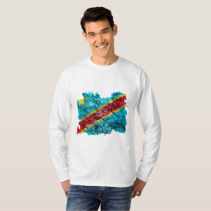 Camiseta da Bandeira Vintage do Congo (Quinxassa)