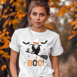 Camiseta da Bruxa do Halloween Boo