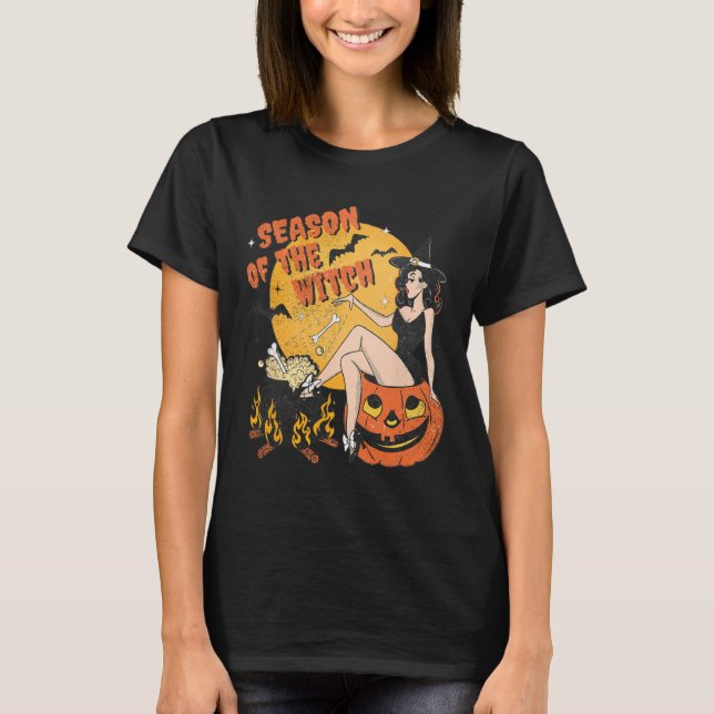 Camiseta Da Bruxa Halloween Samhain 1 (Frente)