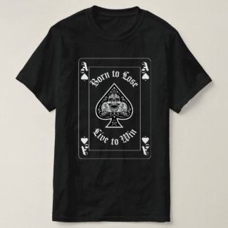 Camiseta da Carta de Baralho Ás de Espadas