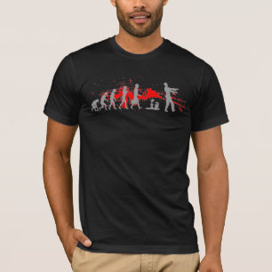 Camiseta Da carta evolucionária da evolução do zombi