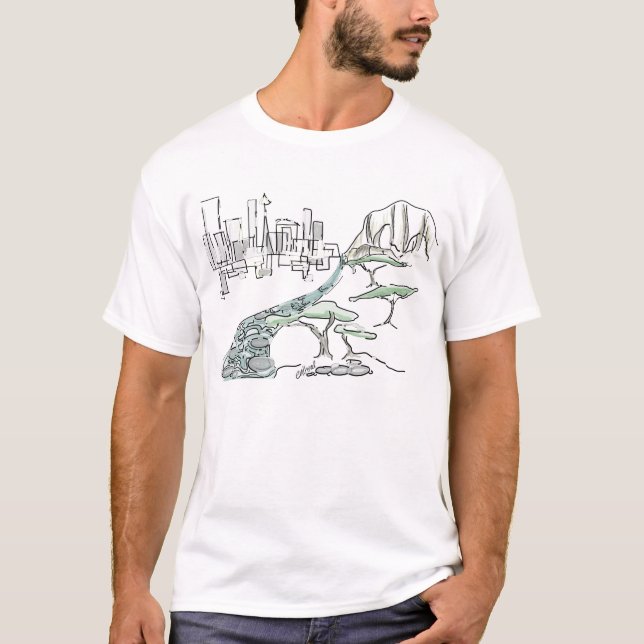 Camiseta Da cidade à natureza (Frente)