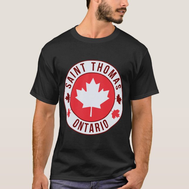 Camiseta da Cidade de Saint Thomas, Canadá | Viage (Frente)