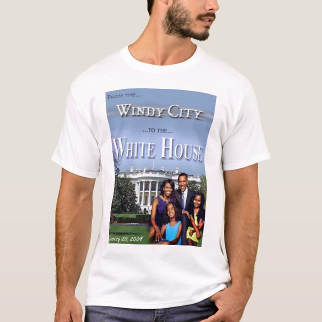 Camiseta Da cidade ventosa À CASA BRANCA (Frente)