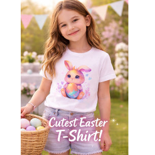 Camiseta da coelhinha da Páscoa fofa – Rosa Pastel