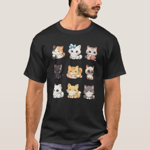 Camiseta da Coleção de Adoráveis Gatinhos Chibi