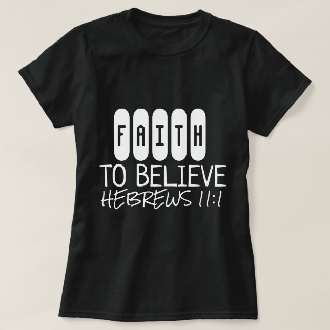 Camiseta da Coleção de Presentes de Fé (Frente do Design)