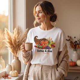 Camiseta da Colheita da Cornucópia do Dia de Ação