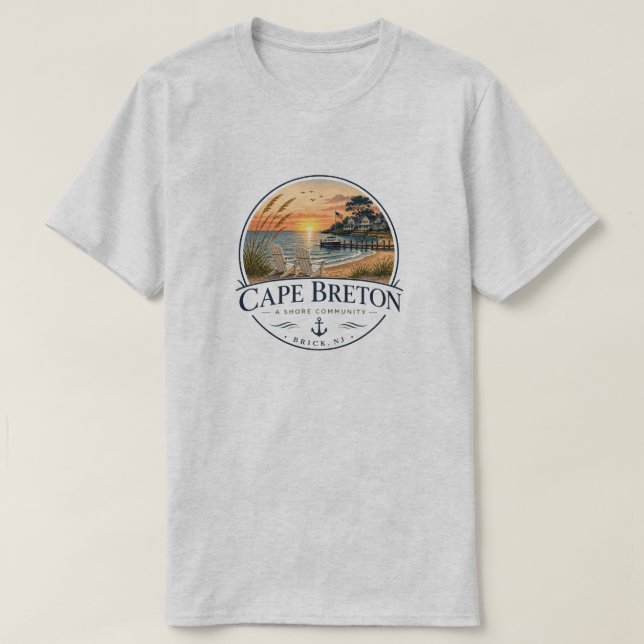 Camiseta da Comunidade da Costa de Cape Breton (Frente do Design)