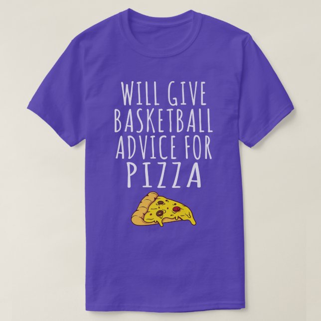Camiseta Dá conselhos de basquete para Pizza Lover Basket (Frente do Design)