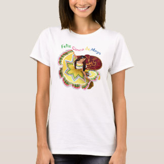 Camiseta da correia de espaguetes de Cinco de Mayo