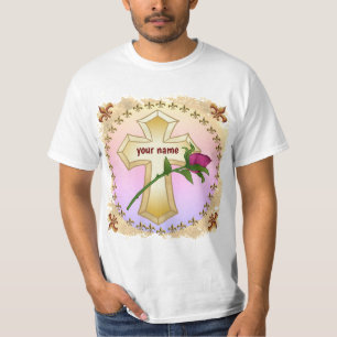 Camiseta da Cruz Rosa cristã