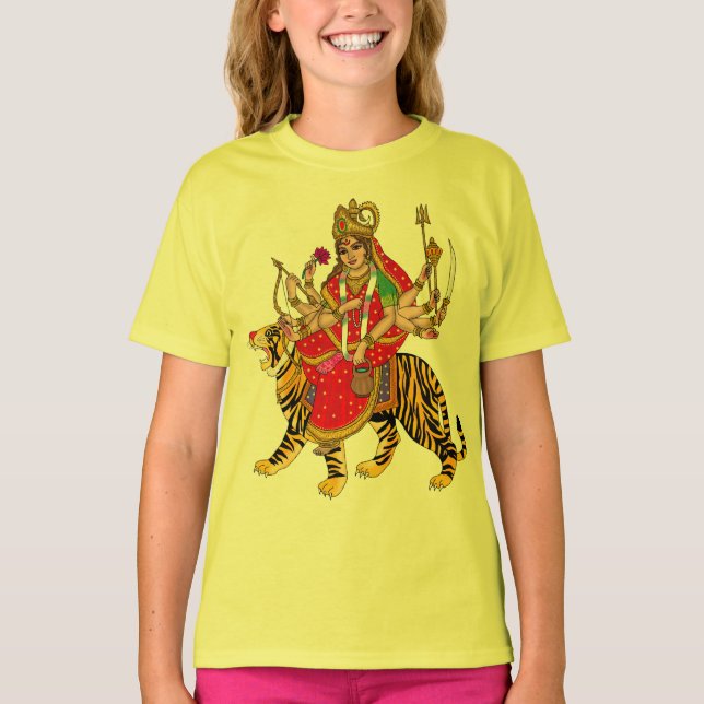 Camiseta da Deusa Chandraghanta (Frente)