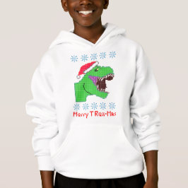 Camiseta Da "dinossauro festivo do Natal do Rex-Mas feliz