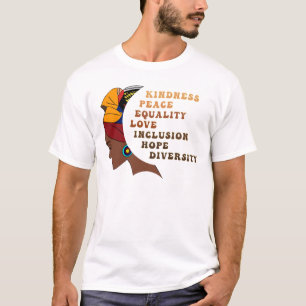 Camiseta da diversidade de gentileza