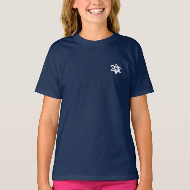 Camiseta da EJH Girl em azul (Frente)
