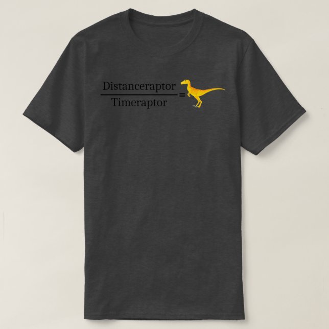 Camiseta da Equação de Matemática do Velociraptor Engraçado (Frente do Design)