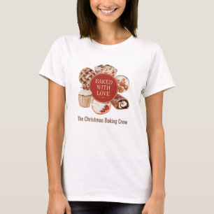 Camiseta da Equipe de Confeitaria de Natal com Amo