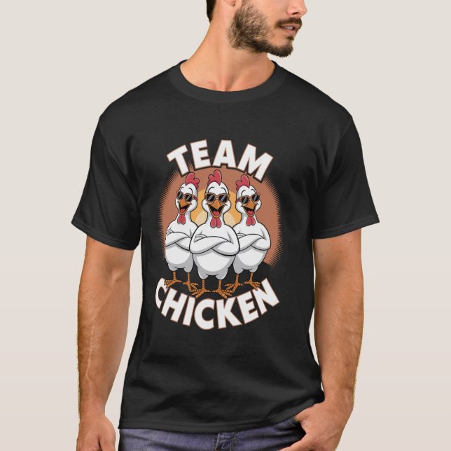 Camiseta da Equipe de Frangos Produtos para Fantas (Frente)