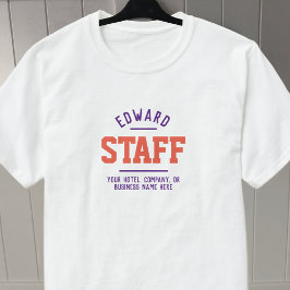 Camiseta da Equipe de Hospitalidade Impressa em Am
