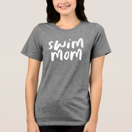 Camiseta da equipe de natação da mamãe moderna e e