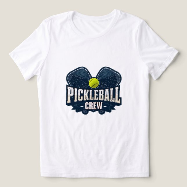 Camiseta da Equipe de Pickleball – Insígnia da Equ (Design frontal)