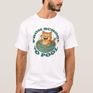 Camiseta Da escola à Piscina