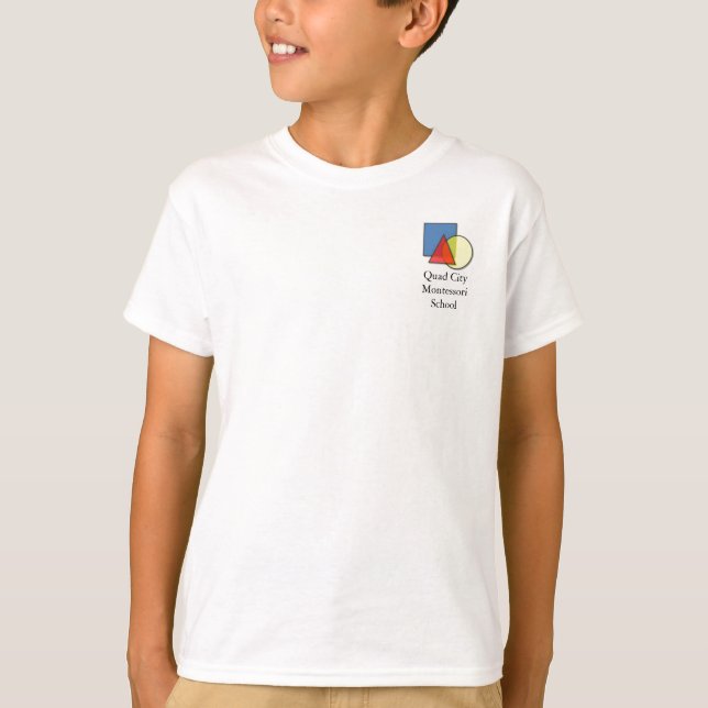 Camiseta da escola de Montessori da cidade do (Frente)