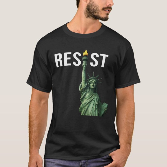 Camiseta da Estátua da Liberdade RESISTIR (Frente)